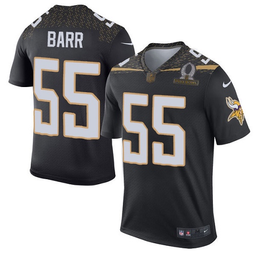 Men's Elite Anthony Barr Nike Jersey Black - #55 Team Irvin 2016 Pro Bowl NFL Minnesota Vikings